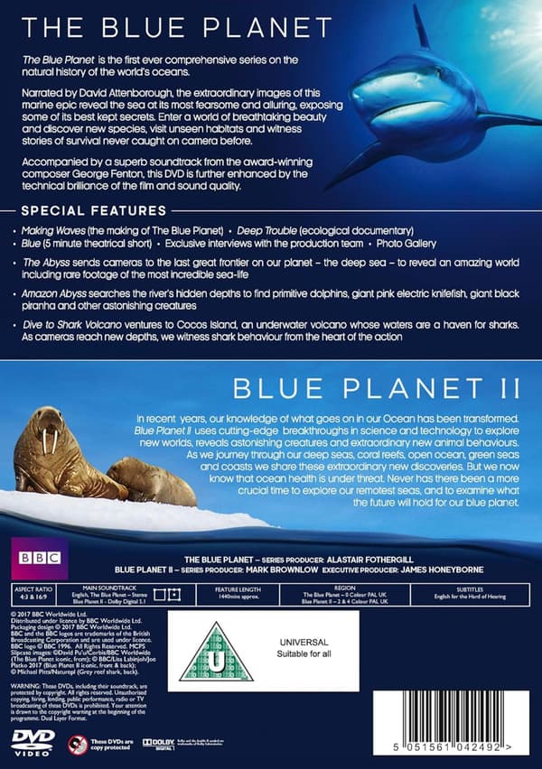 Blue Planet 1 & 2 2 Mini Series (DVD)