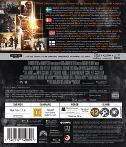 Transformers 2: Revenge Fallen (2009) (4K UHD)