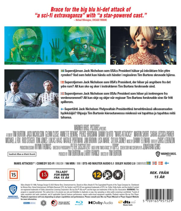 Mars Attacks! (1996) Blu-Ray (svensk text)