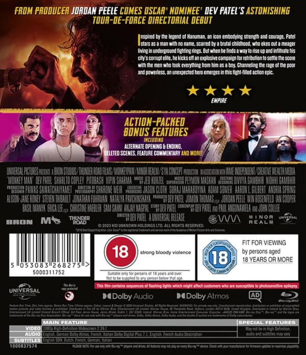 Monkey Man (2024) (Blu-Ray)