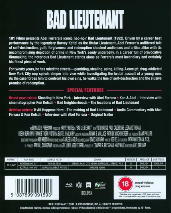 Bad Lieutenant (1992) (Blu-Ray)