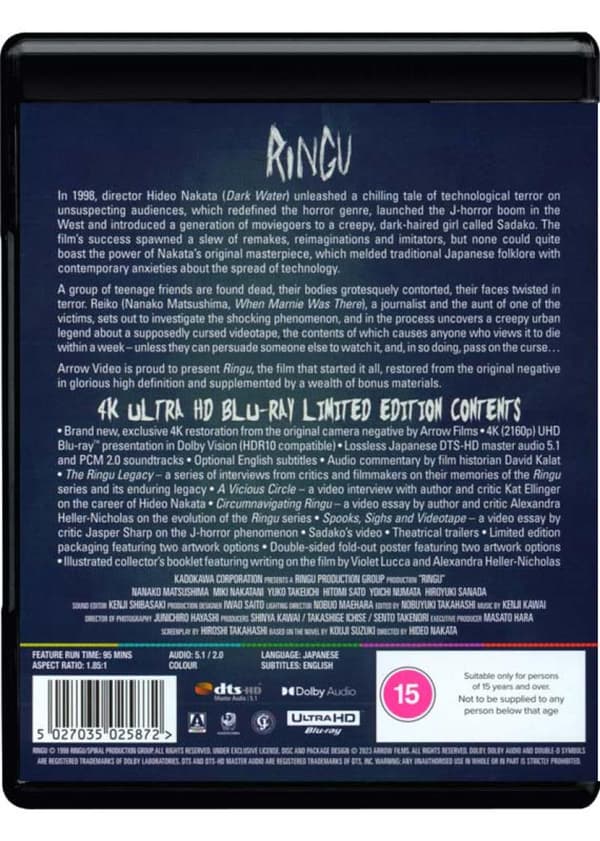 Ringu (1998) (4K UHD) Limited Edition
