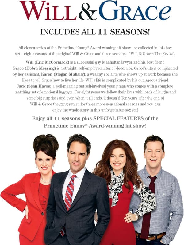 Will & Grace The Complete Series (1998-2020) (DVD)