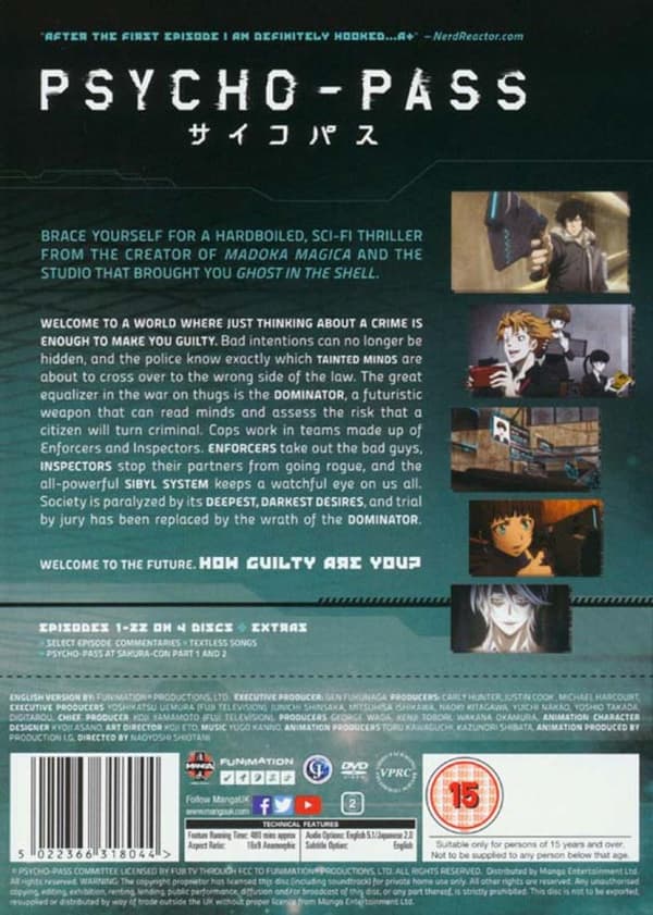 Psycho-Pass Season 1 (2012-2013) (DVD)