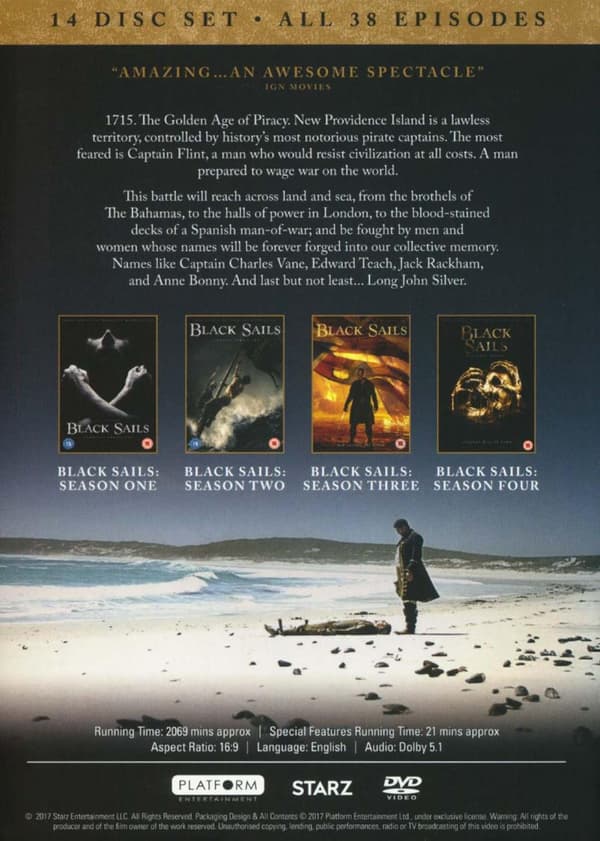 Black Sails The Complete Series (2014-2017) (DVD)