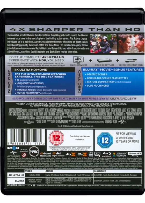 Bourne: The Bourne Legacy (2012) (4K UHD)