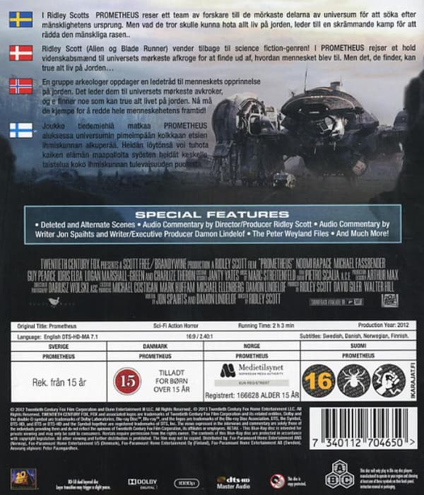 Prometheus (2012) (Blu-Ray)