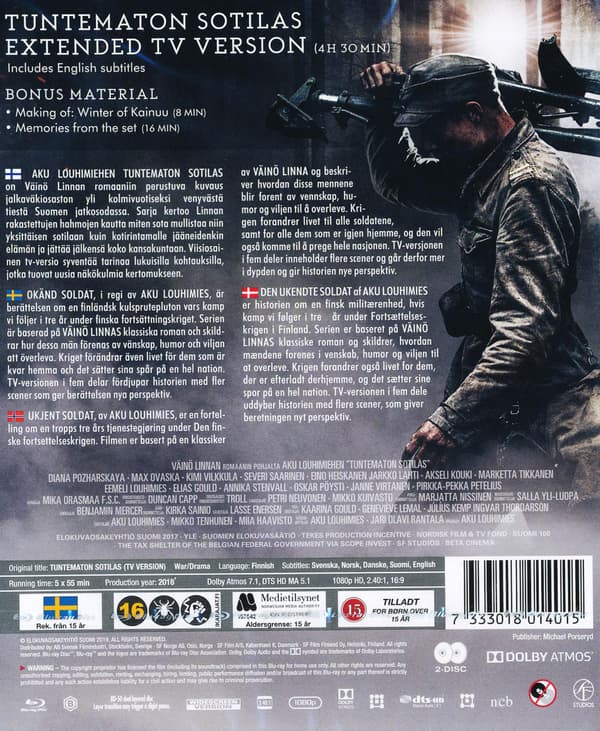 The Unknown Soldier (2018-2019) Mini Series (Blu-Ray)