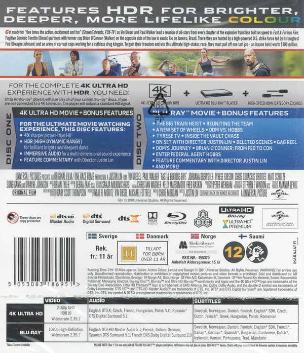 Fast & Furious 5: Fast Five (2011) (4K UHD)
