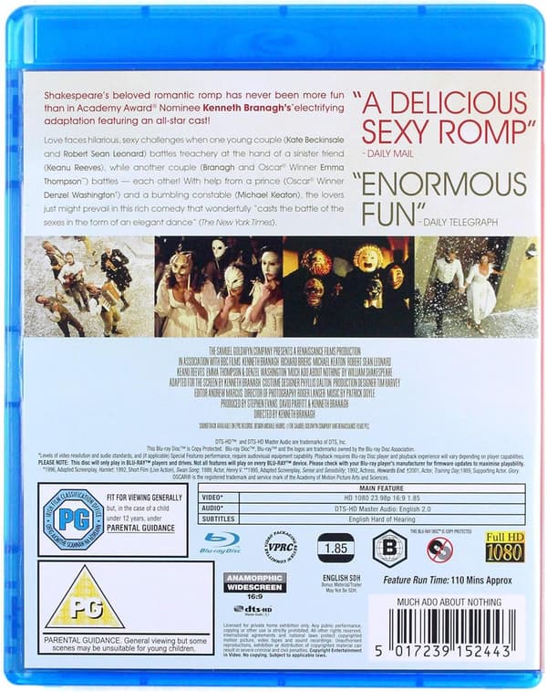 Much Ado About Nothing (1993) (Blu-Ray)