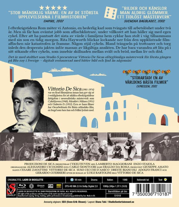 Cykeltjuven (aka Bicycle Thieves) (1948) (Blu-Ray)