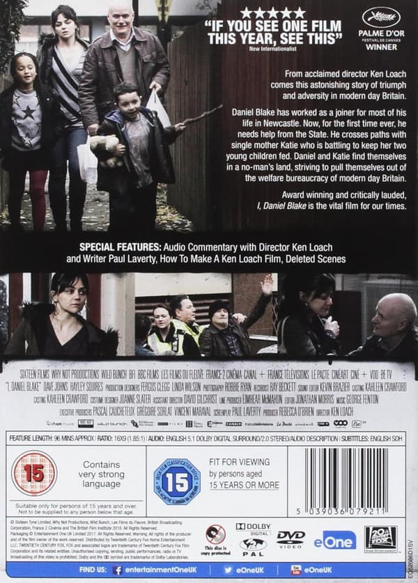 I, Daniel Blake (2016) (DVD)