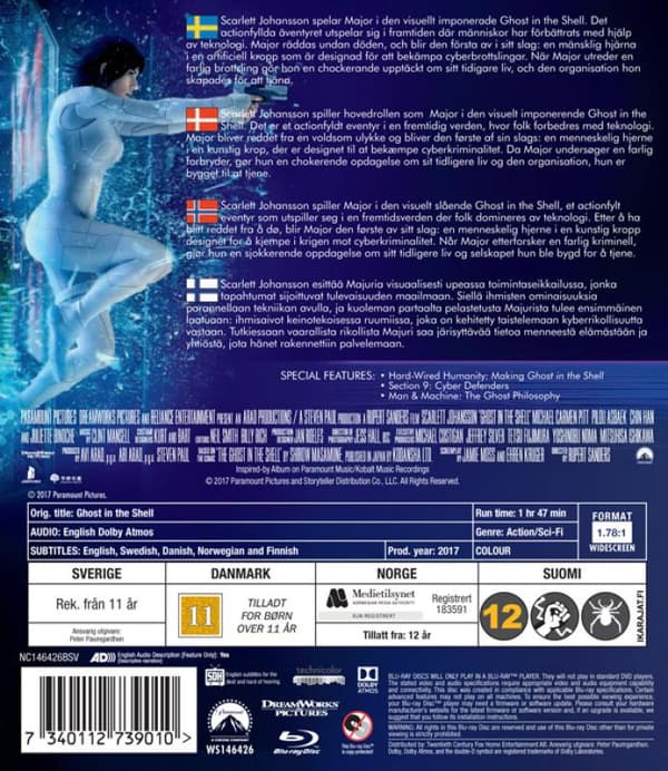 Ghost In The Shell (2017) (Blu-Ray)