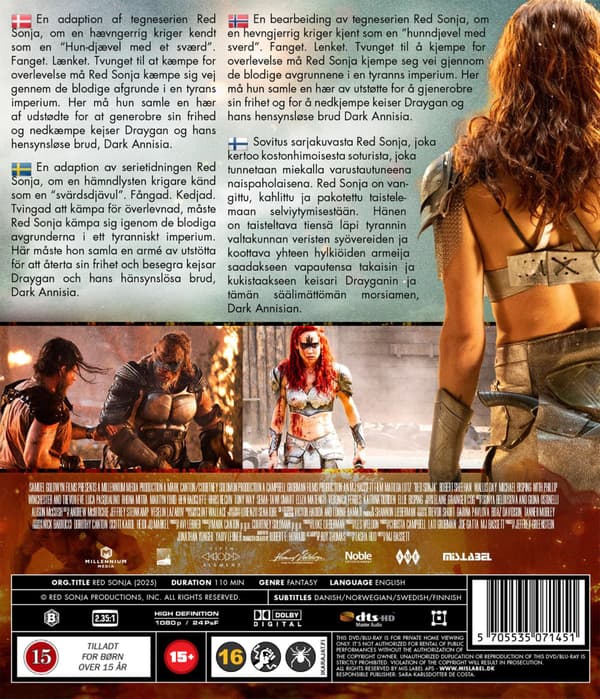 Red Sonja (2025) Blu-Ray (svensk text)