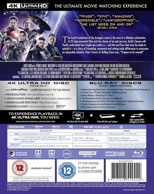 Avengers 4: Endgame (2019) (4K UHD)