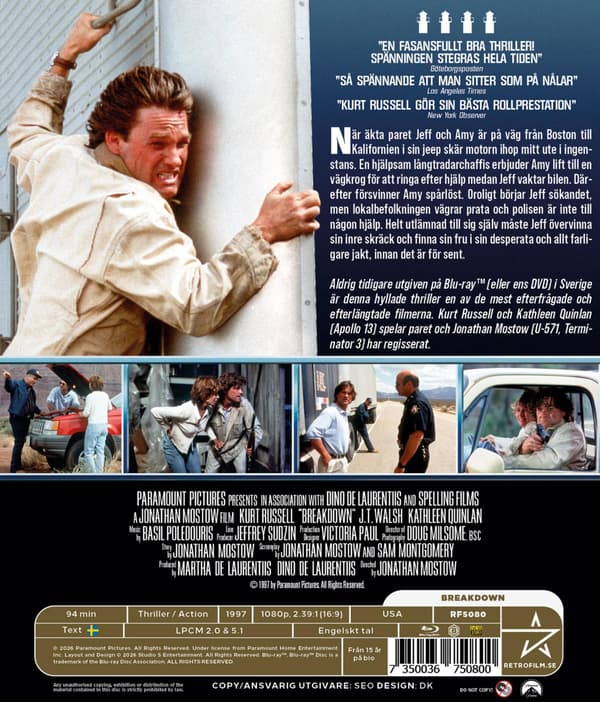 Breakdown (1997) Blu-Ray (svensk text)
