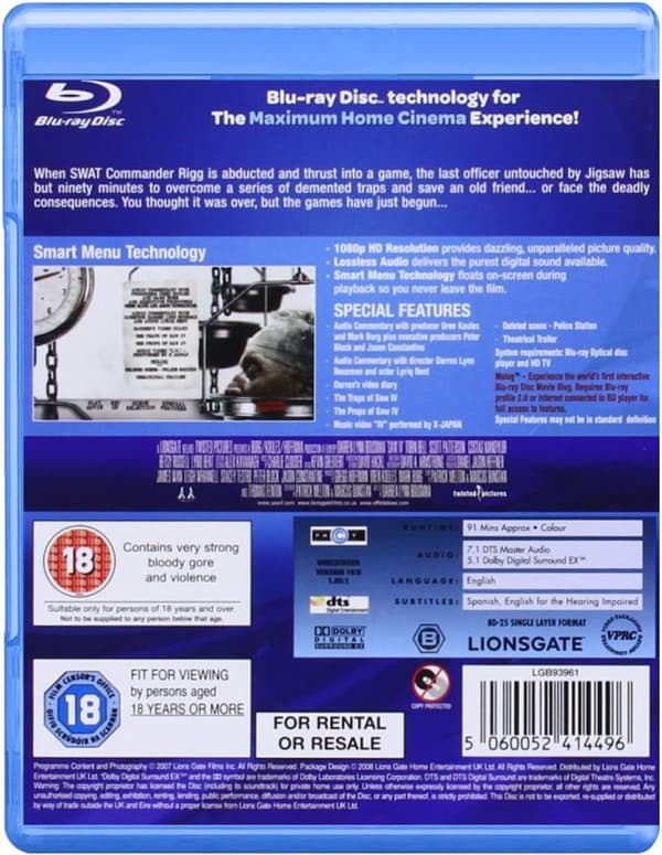 Saw IV (2007) (Blu-Ray)