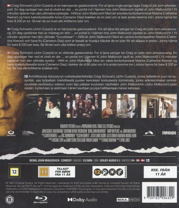 Being John Malkovich (1999) (Blu-Ray)