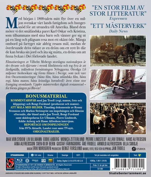 Utvandrarna (1971) (Blu-Ray)