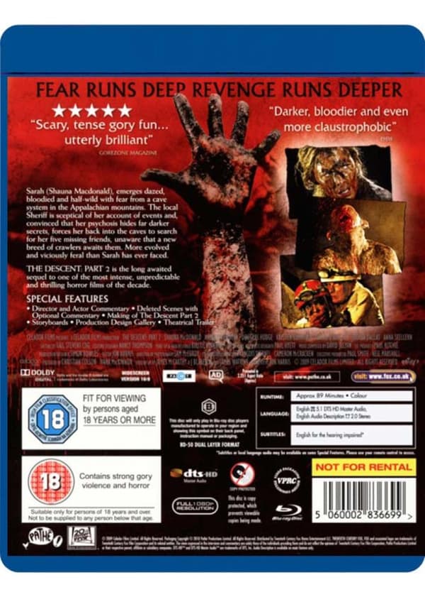 The Descent: Part 2 (2009) (Blu-Ray)