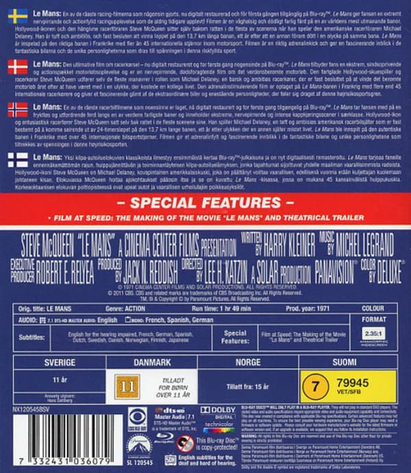 Le Mans (1971) (Blu-Ray)