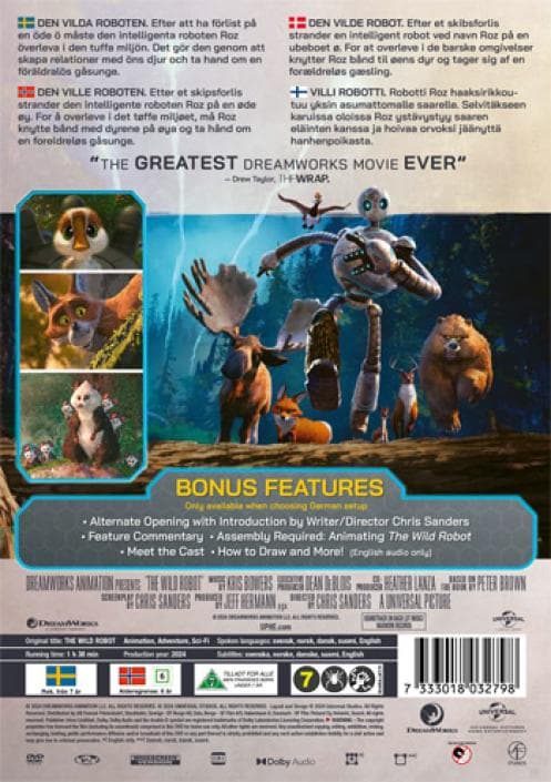 The Wild Robot (2024) (DVD)