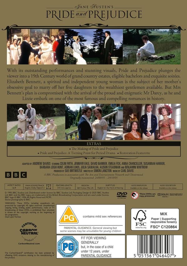 Pride & Prejudice (1995) Mini Series (DVD)