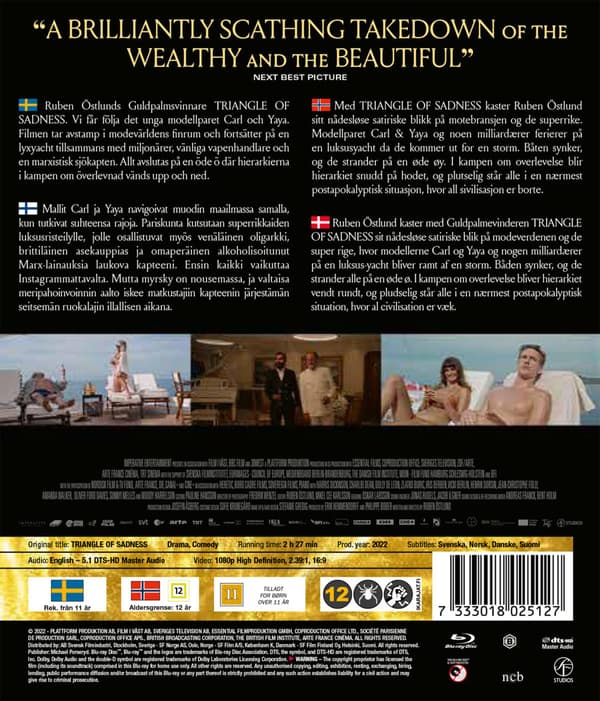 Triangle of Sadness (2022) (Blu-Ray)
