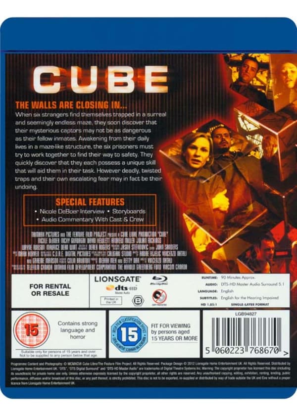 Cube (1997) (Blu-Ray)
