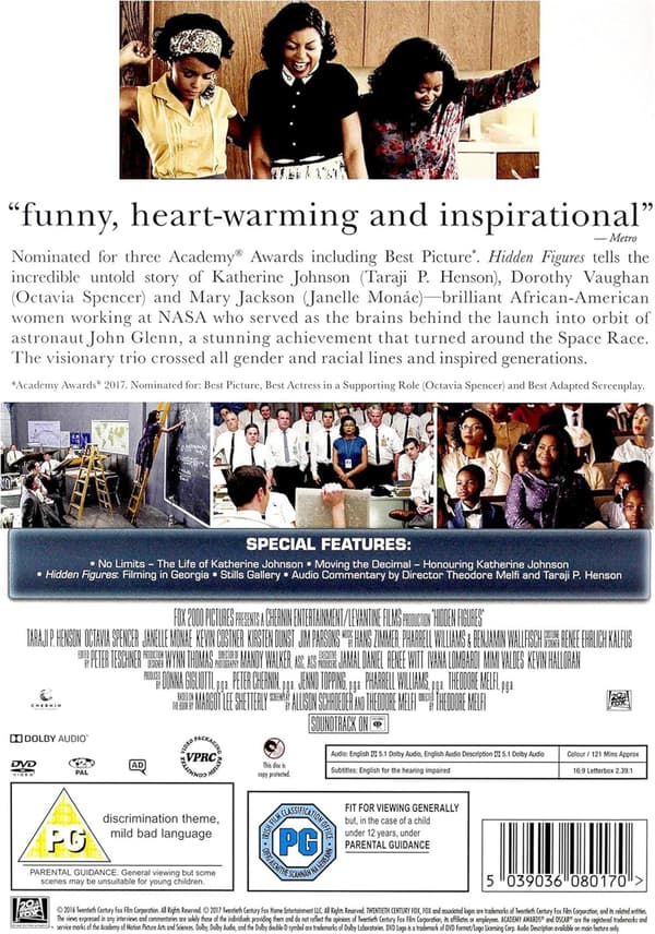Hidden Figures (2016) (DVD)