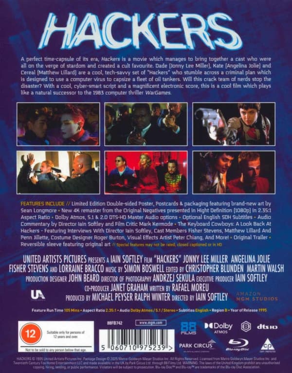 Hackers (1995) (Blu-Ray) Limited Edition