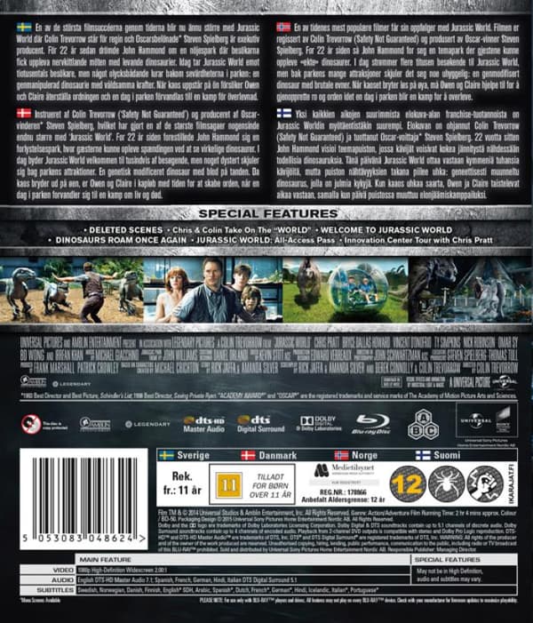 Jurassic World 1 (2015) (Blu-Ray)