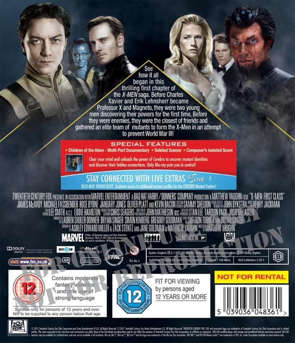 X-Men: First Class (2011) (Blu-Ray)