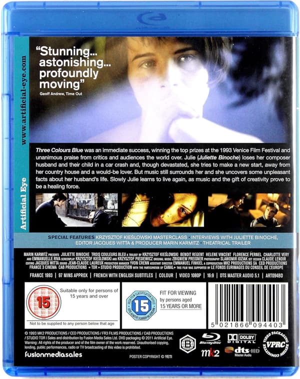 Three Colours: Blue (1993) (Blu-Ray)