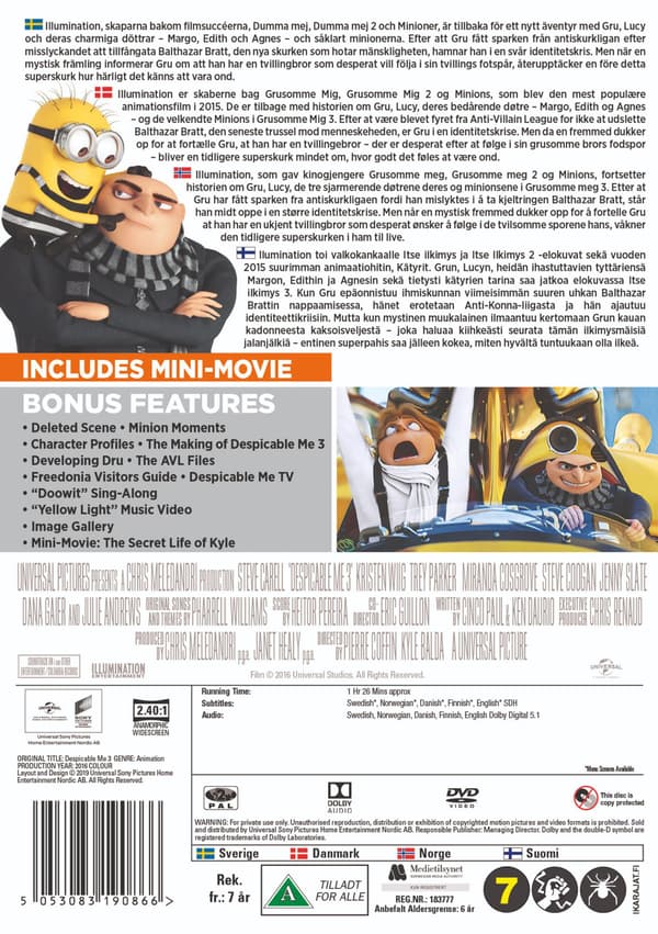 Despicable Me 3 (2017) / Dumma mej (DVD)