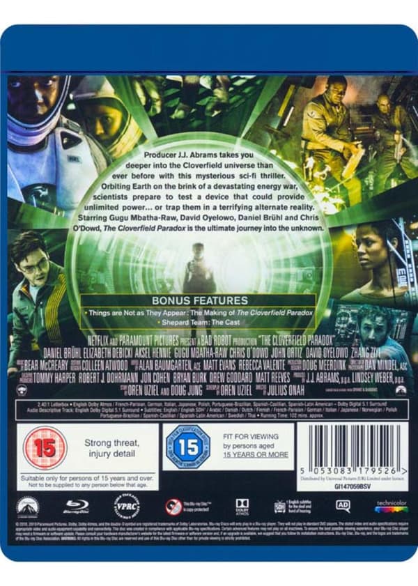 Cloverfield Paradox (2018) (Blu-Ray)