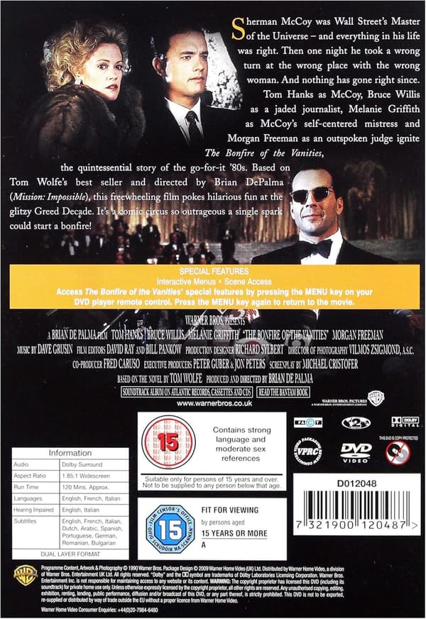 The Bonfire of the Vanities (1990) (DVD)