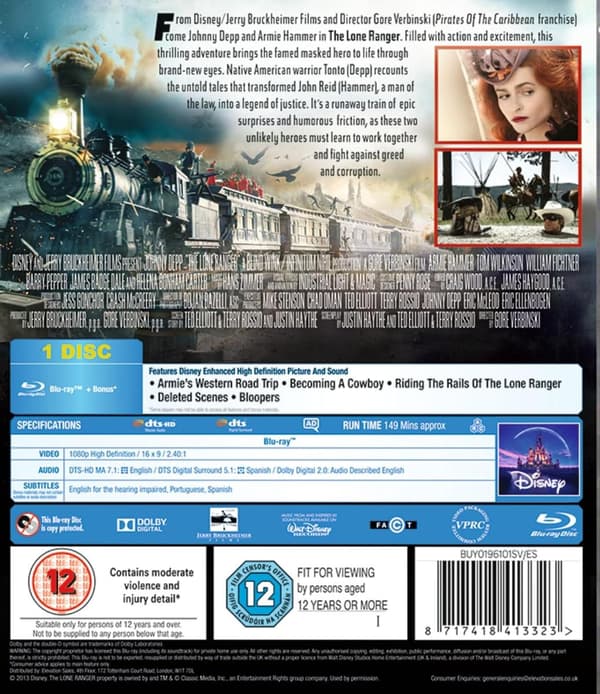 The Lone Ranger (2013) (Blu-Ray)