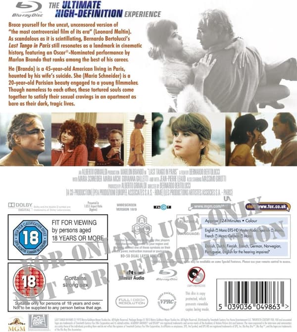 Last Tango in Paris (1972) (Blu-Ray)