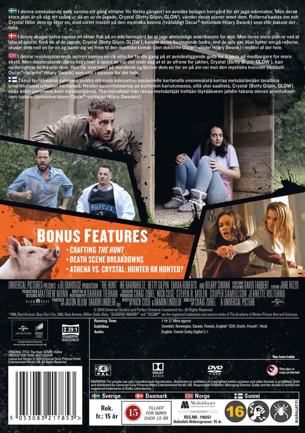 The Hunt (2020) DVD (svensk text)