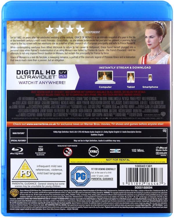 Grace of Monaco (2014) (Blu-Ray)