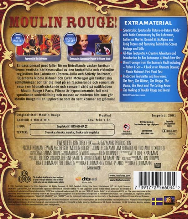 Moulin Rouge (2001) (Blu-Ray)