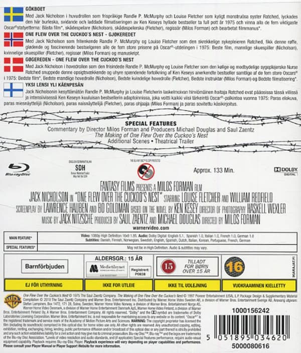 One Flew Over The Cuckoos Nest (1975) (Blu-Ray)