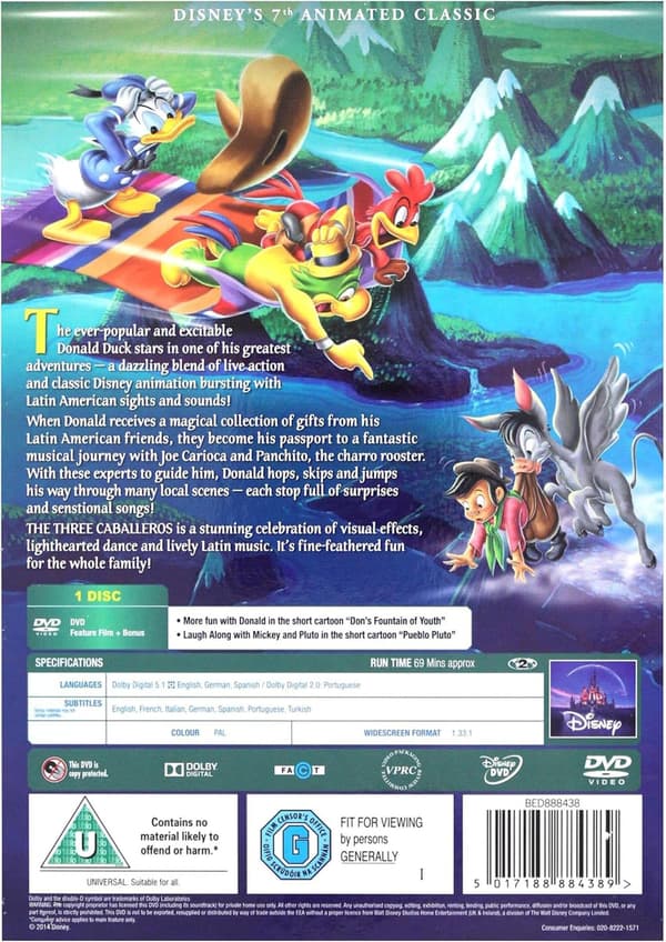 The Three Caballeros (1944) (DVD)