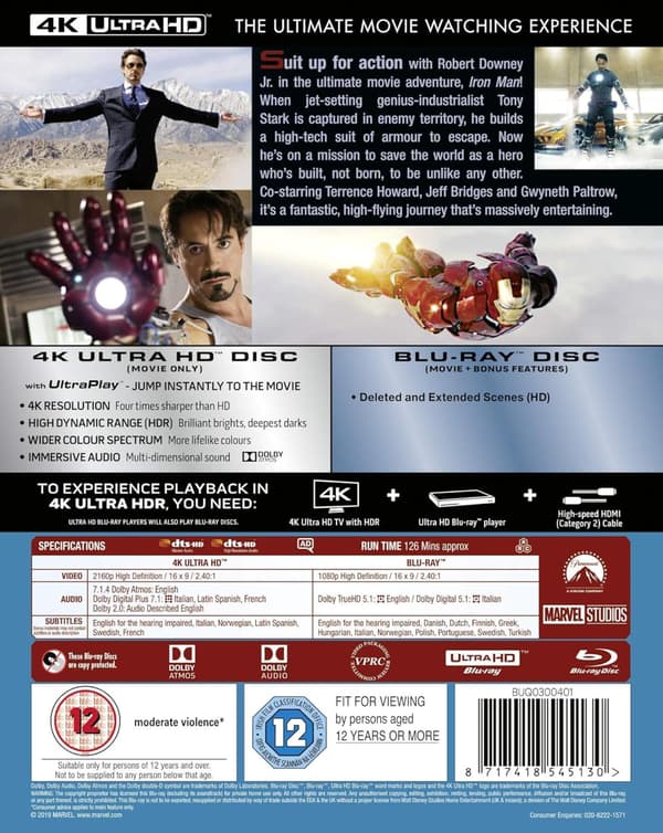 Iron Man 1 (2008) (4K UHD)