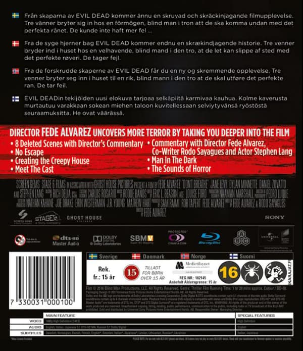 Dont Breathe (2016) (Blu-Ray)