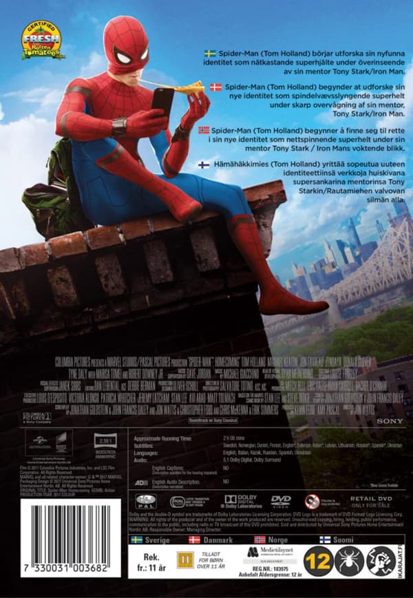 Spider-Man 1: Homecoming (2017) (DVD)