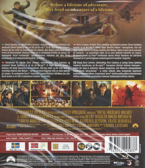 Young Sherlock Holmes (1985) (Blu-Ray)