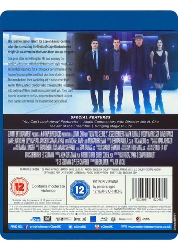Now You See Me 2 (2016) (Blu-Ray)