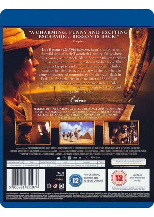 The Extraordinary Adventures Of Adele Blanc-Sec (2010) (Blu-Ray)